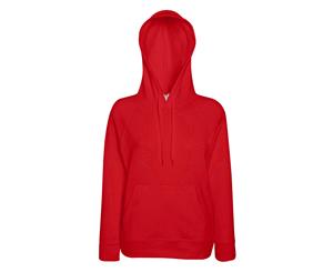 Fruit Of The Loom Ladies Fitted Lightweight Hooded Sweatshirt / Hoodie (240 Gsm) (Fuchsia) - BC2657