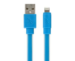 Gecko 1.2m Glow In The Dark Lightning USB Data Cable For iPod/iPhone/iPad Blue