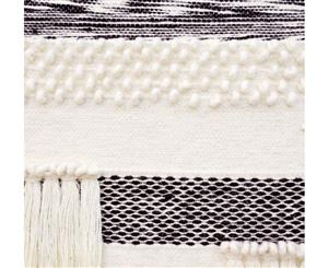 Handwoven Woolen Wall Hanging - AD002 - Ivory/Black