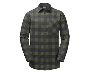 Jack Wolfskin Men's Red River Shirt - Woodland Green Check