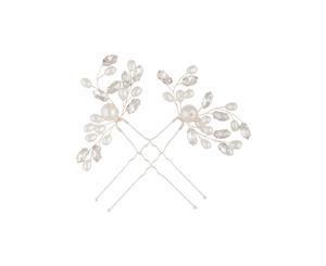 Lovisa Pearl & Diamante Bun Slide 2 Pack