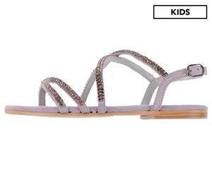 Oca-Loca Girls' Rhinestone Sandals - Lilac