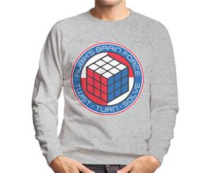 Rubik's Brain Force Men's Sweatshirt - Heather Grey