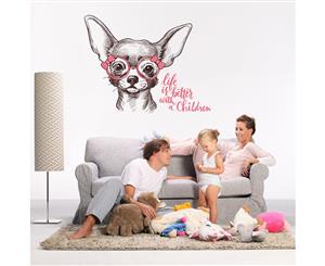 Sketch Dog Decals Wall Sticker (Size 70cm x 50cm)