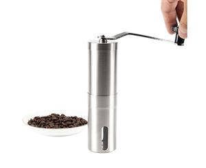 Stainless Steel Ceramic Coffee Grinder Burr Manual Portable Hand Crank Bean Mill