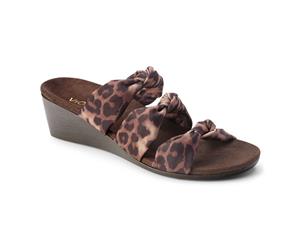 VIONIC Women's Rizzo Demi-Wedge Tan Leopard