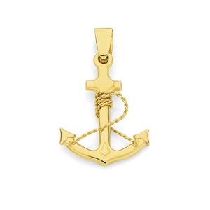 9ct Gold Anchor Pendant