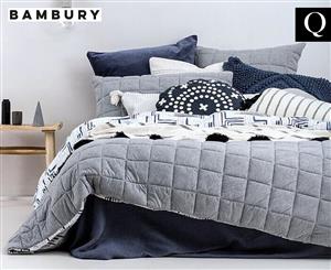 Bambury Fletcher Queen Bed Quilt Cover Set - Grey