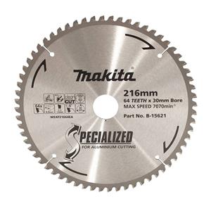 Makita 216mm 64T TCT Circular Saw Blade for Aluminium Cutting - Mitre Saw - SPECIALIZED