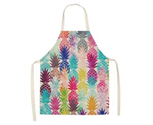 Printed Color Pineapple Home Kitchen Apron - Orange