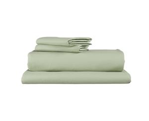 Supima Cotton Green Lily Standard Sheet Set in Green Lily