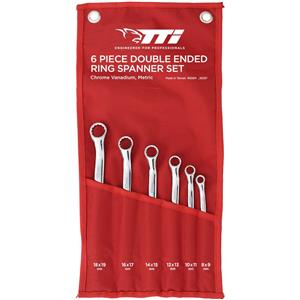 TTI 6 Piece Metric Ring Spanner Set