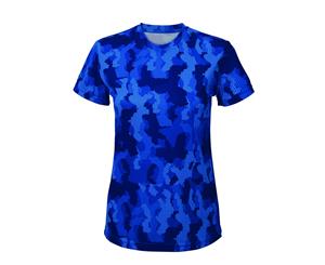 Tri Dri Womens/Ladies Hexoflage Performance Short Sleeve T-Shirt (Camo Royal) - RW5572