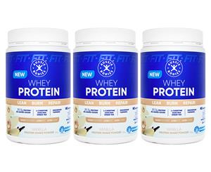 3 x Aussie Bodies FIT Whey Protein Vanilla 360g