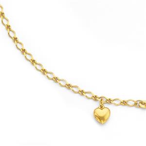 9ct 25cm Figaro Anklet