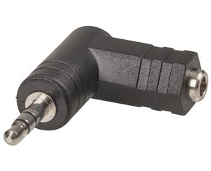 Adaptor 3.5mm Stereo Socket - 3.5mm Stereo Plug Right Angle