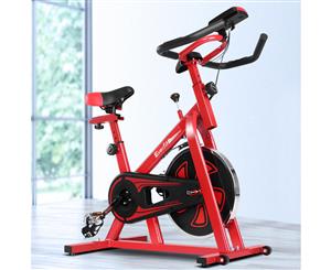 Everfit Spin Bike Exercise Bike Cycling Fitness Commercial Home Workout Gym Equipment Red