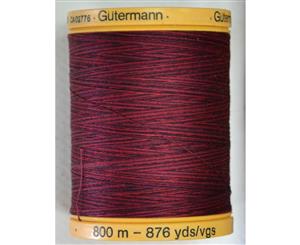 Gutermann Natural Cotton Thread 800m (876yds) #9959 Variegated Berry