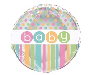 Pastel Baby Shower 45cm Foil Balloons - Packaged