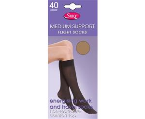 Silky Womens/Ladies Support Flight Socks (1 Pair) (Melon) - LW179