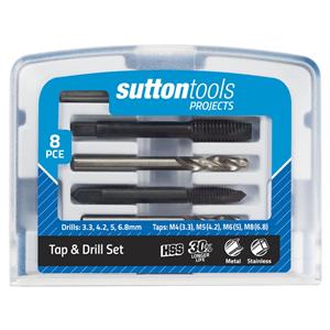 Sutton Tools Projects 8 Piece Tap And Drill Set