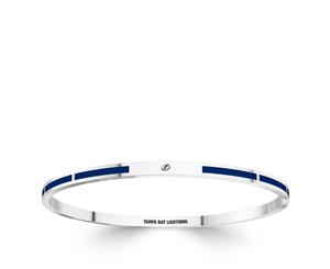 Tampa Bay Lightning Bangle Bracelet For Women In Sterling Silver Design by BIXLER - Sterling Silver