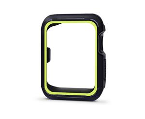 Catzon Apple Watch Screen Protector Soft TPU All Around Protective Case Ultra-Thin Anti-Scratch Bumper Cover -Black Yellow