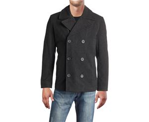 Kenneth Cole Reaction Mens Winter Wool Blend Pea Coat