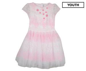 Simonetta Girls' Tulle Dress - Pink