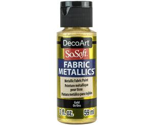 SoSoft Fabric Acrylic Metallic Paint 2oz - Gold