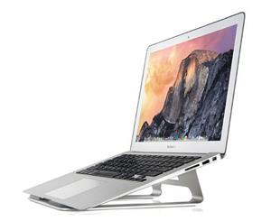 Universal 11" - 15" Macbook Laptop Stand Aluminum Alloy Ergonomic Silver