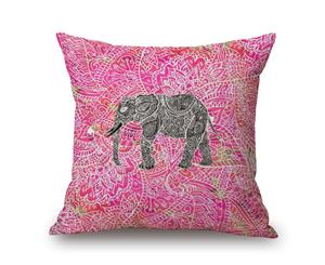 An elephant on Cotton&linen Pillow Cover 80652