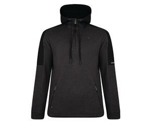 Dare 2B Mens Comply Half Zip Hooded Fleece (Charcoal/Black) - RG4814