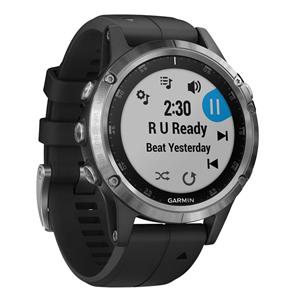 Garmin Fenix 5 Plus Glass Silver Black Watch