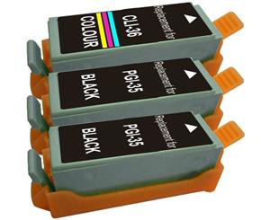 PGI-35 CLI-36 Compatible Inkjet Cartridge Set 3 Cartridges