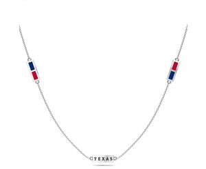 Texas Rangers Pendant Necklace For Women In Sterling Silver Design by BIXLER - Sterling Silver