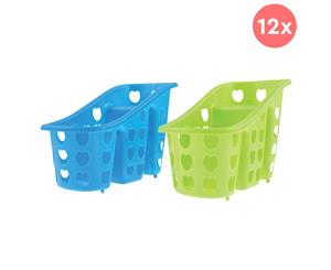 12x Strainer Plastic Storage Basket Bathroom Sponge Drain Rack Shelf Kitchen