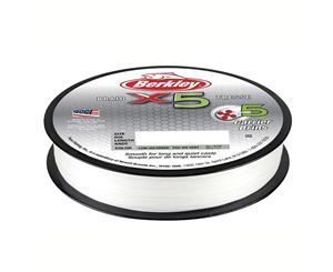 250m Spool of 80lb Crystal White Berkley X5 Braided Fishing Line-5 Carrier Braid