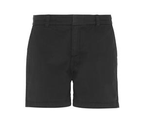 Asquith & Fox Womens/Ladies Classic Fit Shorts (Black) - RW4812