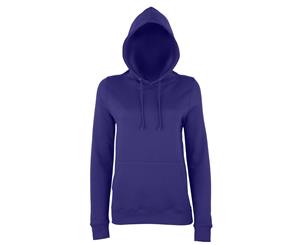 Awdis Just Hoods Womens/Ladies Girlie College Pullover Hoodie (Purple) - RW3481