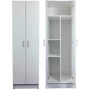 Bedford 2000 x 600 x 600mm White 2 Door High Moisture Resistant Split Cabinet