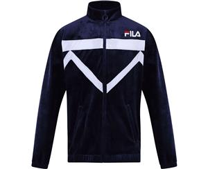 Fila Men's Nixon Cut & Sew Velour Track Top Navy