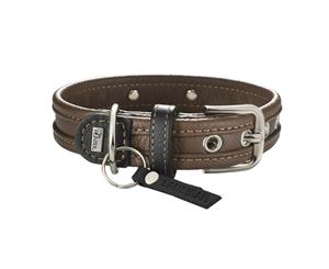 Hunter Sansibar Special Edition Leather Dog Collar - Brown/Black