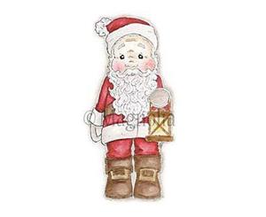 Magnolia - Santa Cling Stamp 6.5X3.5 Inch Package Santa With Lantern Inch