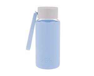 Oasis Borosilicate Glass Water Bottle 500ml Powder Blue