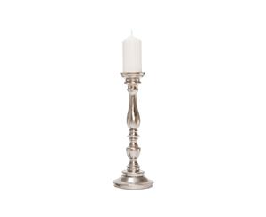 ALEXA 36cm Tall Single Candle Stand - Nickel