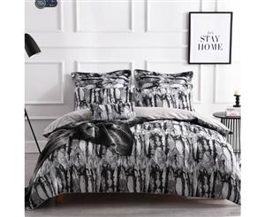 Marble Black Quilt Cover Set