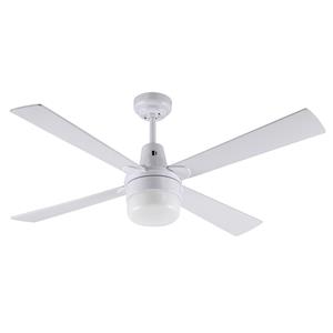 Mercator 120cm Kimberley White Ceiling Fan White with Light