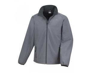 Result Mens Core Printable Softshell Jacket (Charcoal/ Black) - RW3697