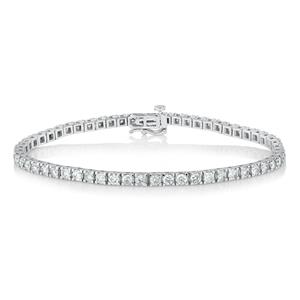 Tennis Bracelet with 4 Carat TW of Diamonds in 10ct White Gold